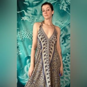 Silk Boho Maxi Dress